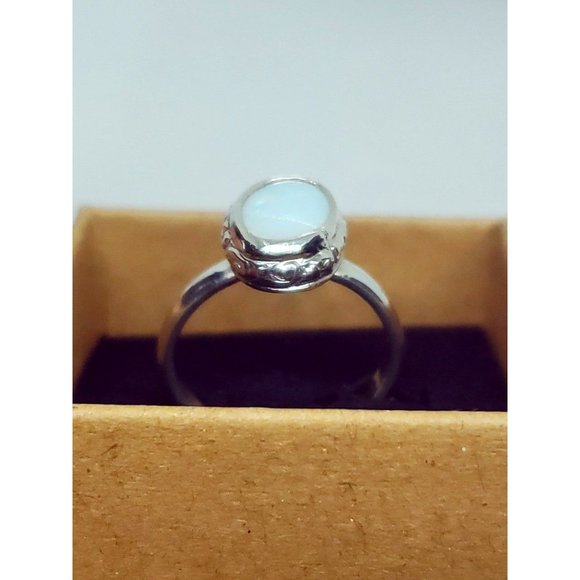 Sterling silver and Australian Opal crystal ring handmade floral design - Picture 7 of 12